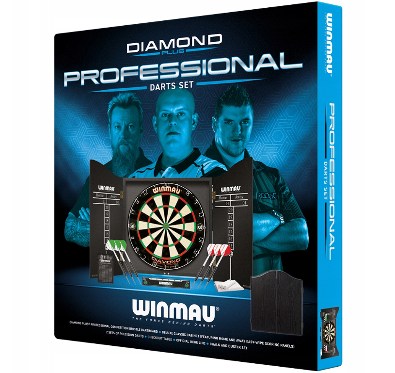 "Winmau Diamond Plus" profesionalus klasikinio smiginio rinkinys su medine spinta