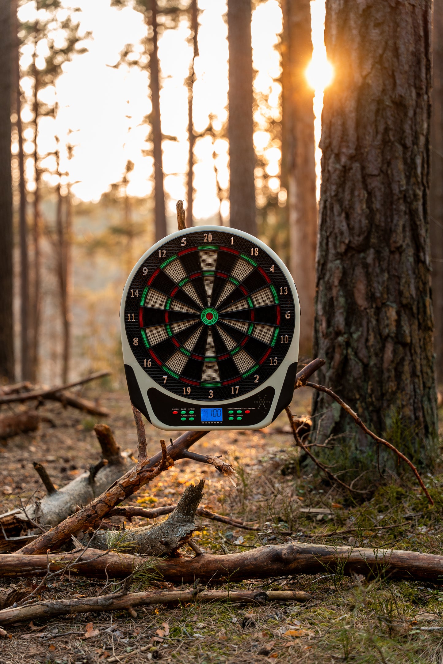 Elektroninis smiginis su LCD ekranu ir priedais